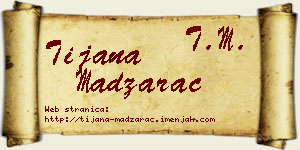 Tijana Madžarac vizit kartica